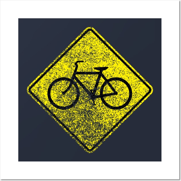 Bike Xing (distressed) Wall Art by GloopTrekker